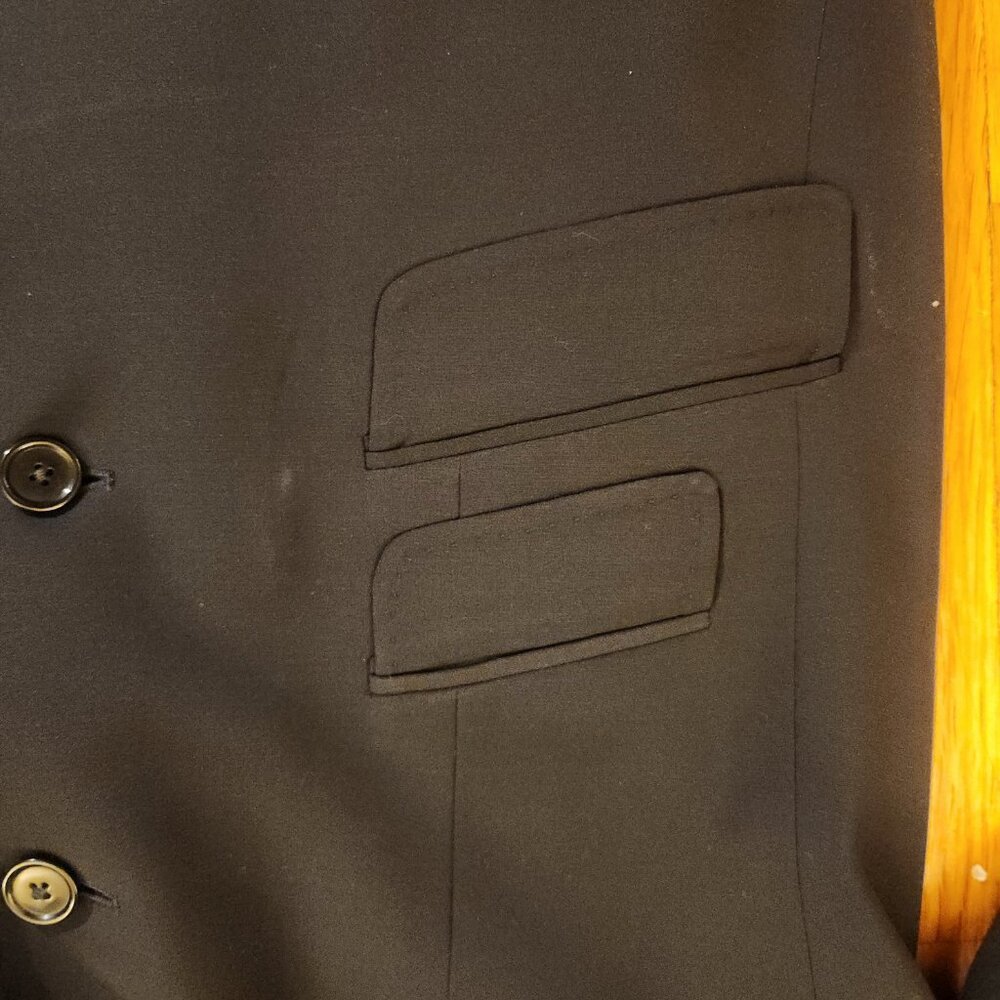 Navy Blue Talbots Boyfriend Two Button Blazer Women's Size 14L Great Condition - Picture 6 of 15